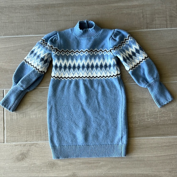 Janie and Jack Girls Blue Sweater Dress.